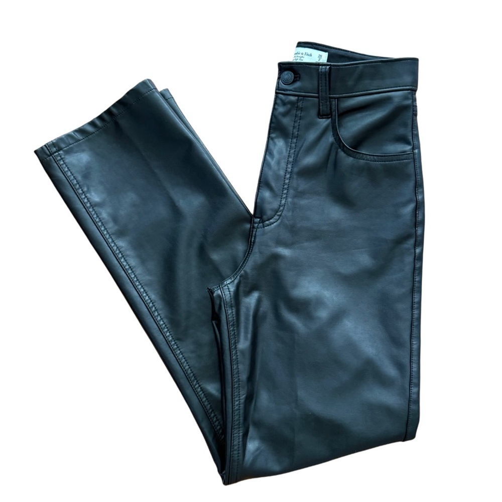 Abercrombie & Fitch 90s Straight Ultimate High Rise Women’s Faux Leather Pants